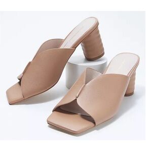 INTENTIONALLY BLANK Leather Heeled Mules - Kamika